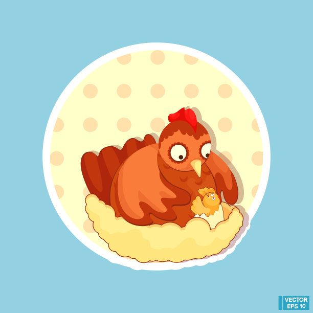 可爱的棕色小鸡图片下载