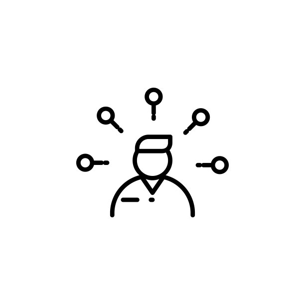 员工的想法。用于移动概念和Web应用程序的职位面试图标元素。员工的细线想法可用于Web和移动图片下载