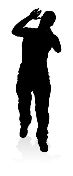 流行乡村歌手或摇滚明星剪影图片下载