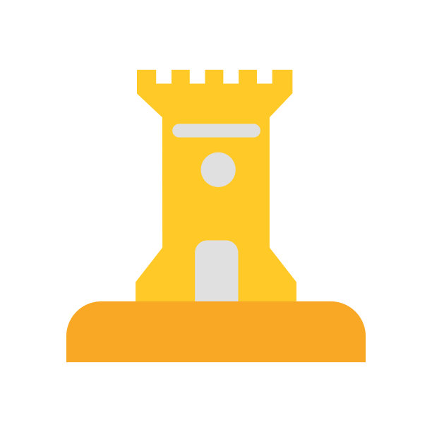 沙堡图标矢量标志和符号孤立在白色背景图片下载