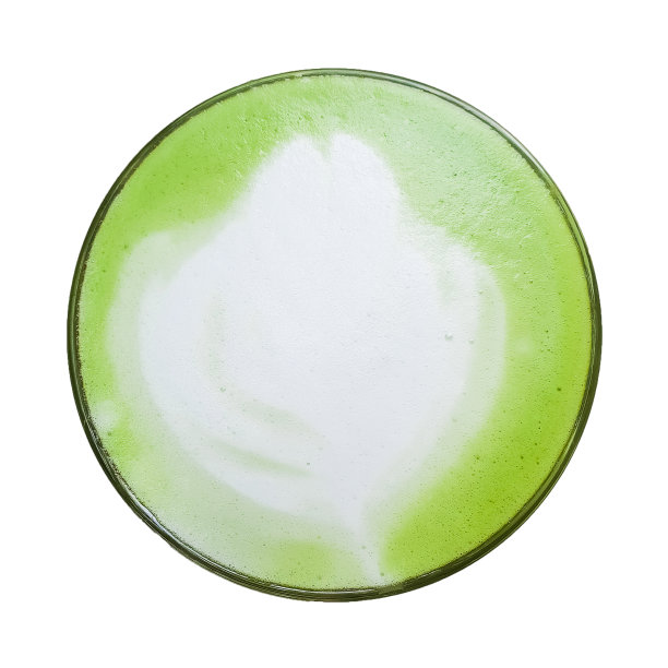 另外。牛奶绿茶拿铁在孤立的白色背景图片下载