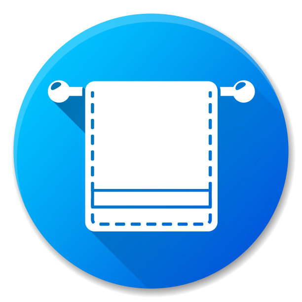 毛巾蓝色圆圈图标设计图片下载