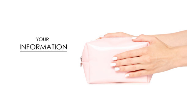 一个女性的化妆包在手上的图案图片下载