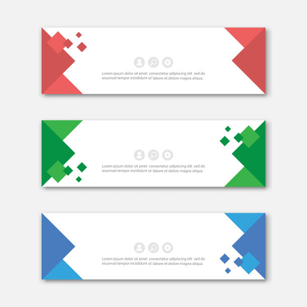 一组抽象设计横幅模板。图片下载