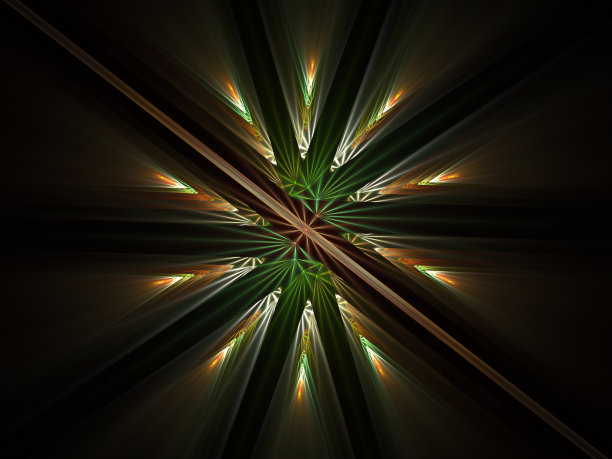 抽象的管或圆柱空间与随机矩形电池灯。分形渐开线螺旋-三维渲染插图图像。径向抽象闪烁的圆和粒子图片下载