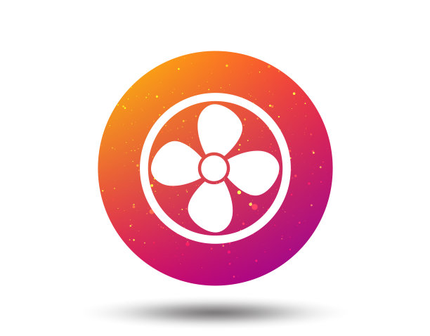 通风图标。通风机或风扇标志。图片下载