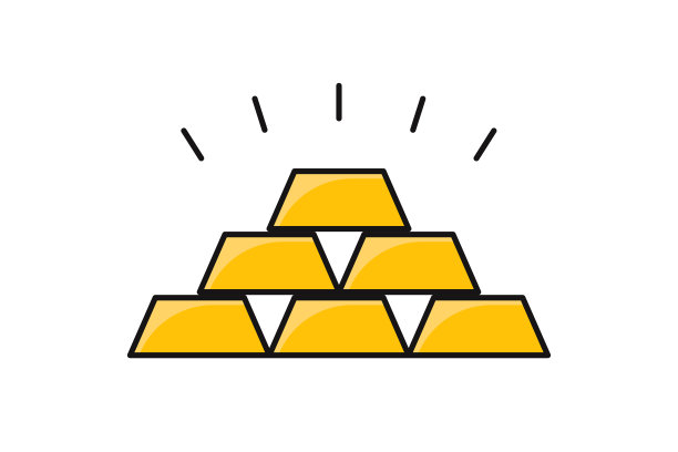 黄金图标闪亮。成功的象征。黄色的金属。金融储备。图片下载