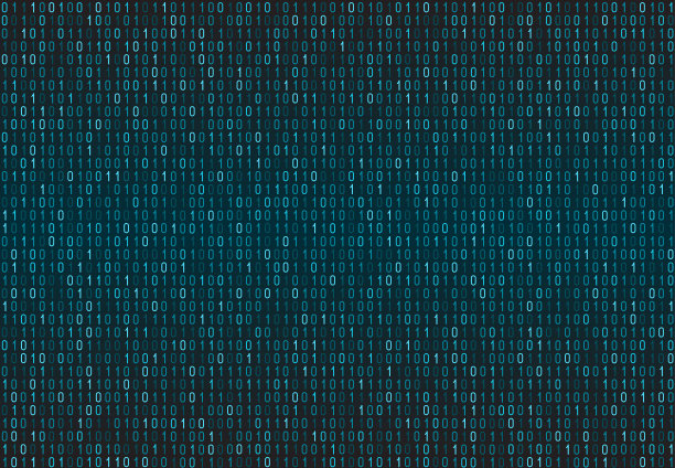 计算机二进制编码无缝模式。矩阵背景与数字1.0。图片下载