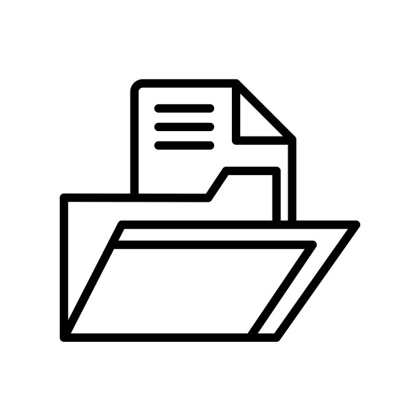 白色背景上的文件图标矢量标志和符号，文件Logo概念图片下载