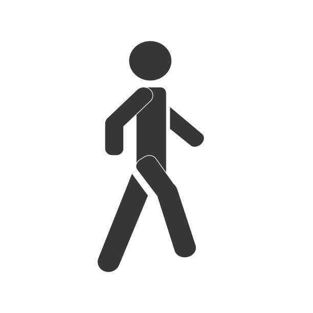 斑马线行人图标矢量图图片下载