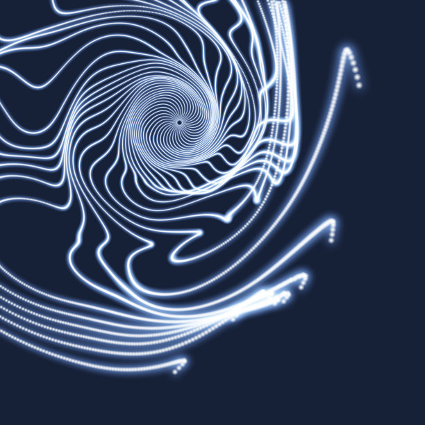 动态粒子数组。3D技术风格。抽象的背景。矢量插图。图片下载