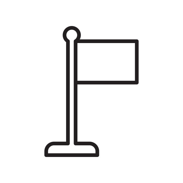 旗帜图标矢量符号，旗帜logo概念图片下载
