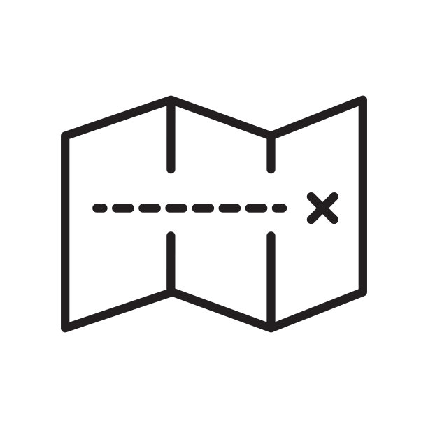 地图图标矢量符号，地图logo概念图片下载