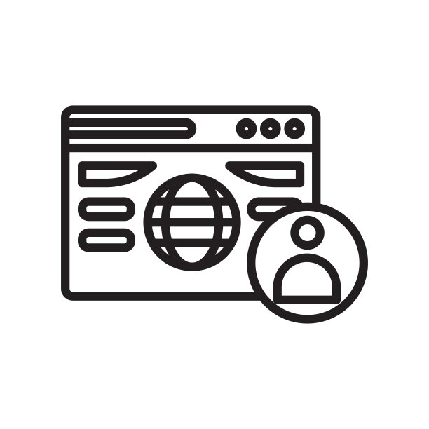 浏览器图标矢量符号，白色背景分离，浏览器logo概念图片下载