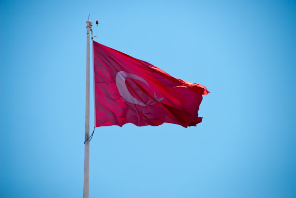 飞土耳其国旗图片下载