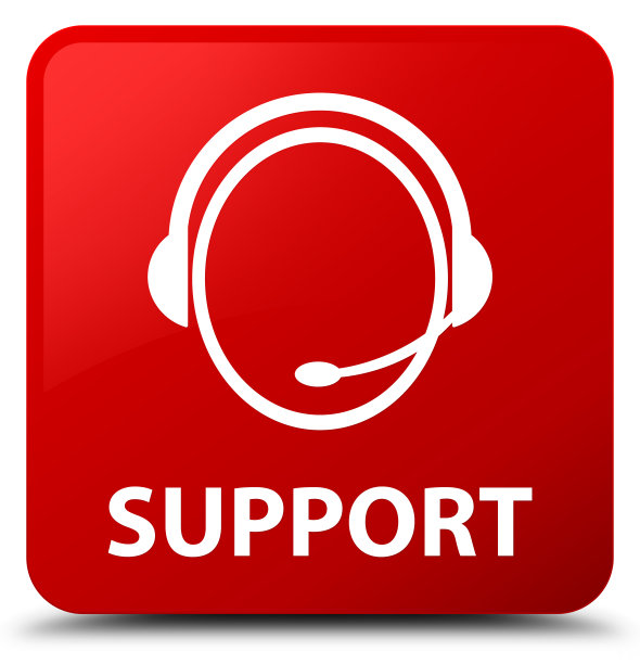 支持(客户服务图标)红色方块按钮图片下载