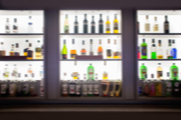 模糊，展示吧，背景上的瓶子图片下载