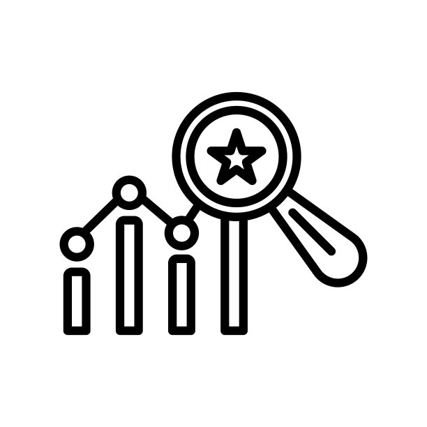 分析图标矢量符号，白色背景上隔离图片下载