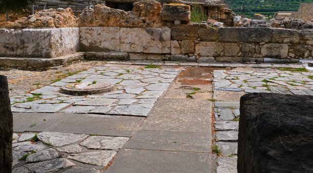 克诺索斯宫考古遗址，赫拉克里翁，希腊克里特岛图片下载