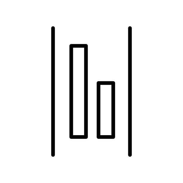 白色背景上垂直对齐图标矢量标志和符号，垂直对齐logo概念图片下载