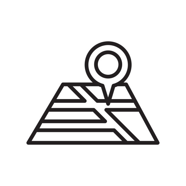 地图图标矢量符号，地图logo概念图片下载