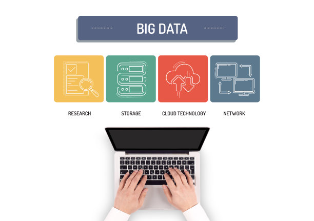 致力于大数据概念的商人图片下载