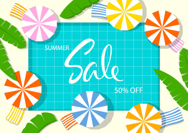 夏季海滩度假游泳池背景，从上面俯瞰图片下载