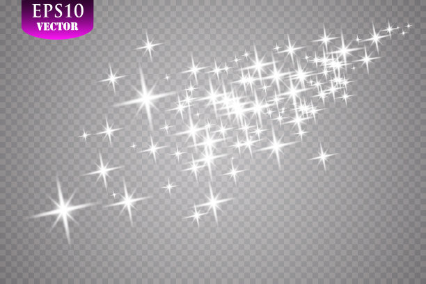 发出光的效果。矢量插图。圣诞节的闪光。灰尘图片下载