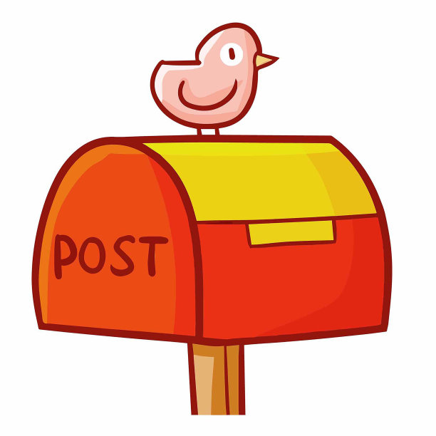 上面有只小鸟的老式邮箱图片下载