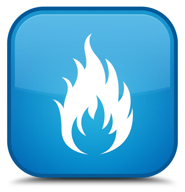火图标特殊青蓝方形按钮图片下载