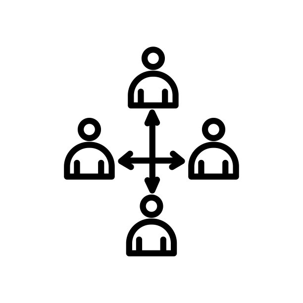 团队合作图标矢量符号图片下载