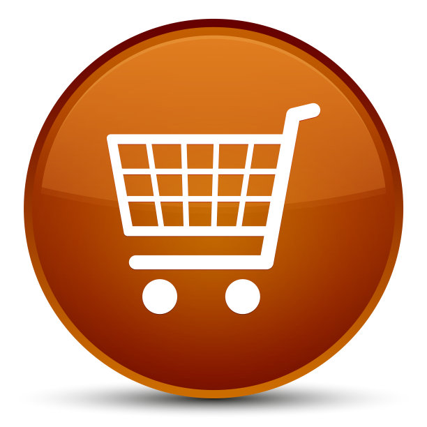 电子商务图标特殊的棕色圆形按钮图片下载