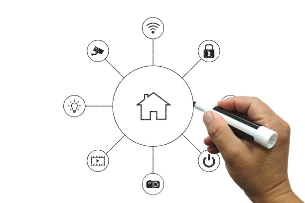 智能家居手机应用互联网技术白板图片下载