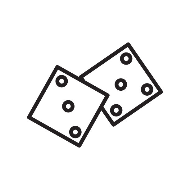 骰子图标矢量素材，白色背景图片下载