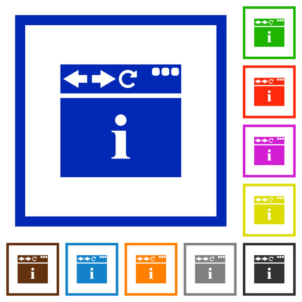 浏览器信息平面框架图标图片下载