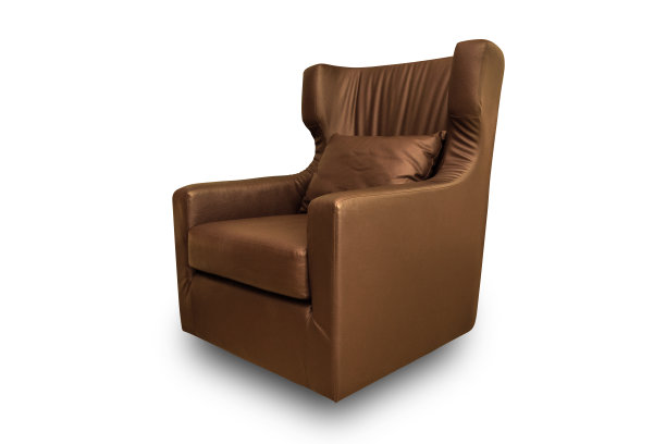 棕色沙发孤立在白色背景上图片下载