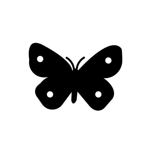 日本蝴蝶图标矢量标志和符号孤立在白色背景上，日本蝴蝶标志的概念图片下载