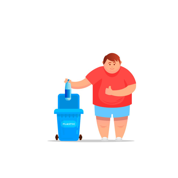 男子用手把垃圾扔进一个塑料瓶里图片下载