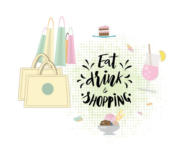 作文用手写的短语吃，喝和购物图片下载