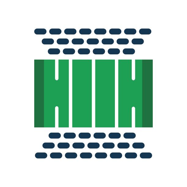 足球场图标矢量图标。简单元素说明。足球场标志设计。可用于网络和手机。图片下载