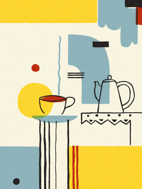 咖啡杯和咖啡壶图片下载