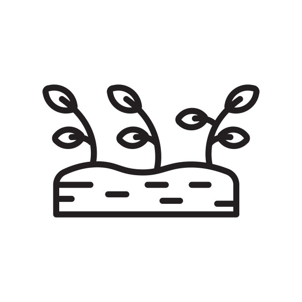 白色背景上的新芽图标矢量符号，新芽logo概念线性符号图片下载