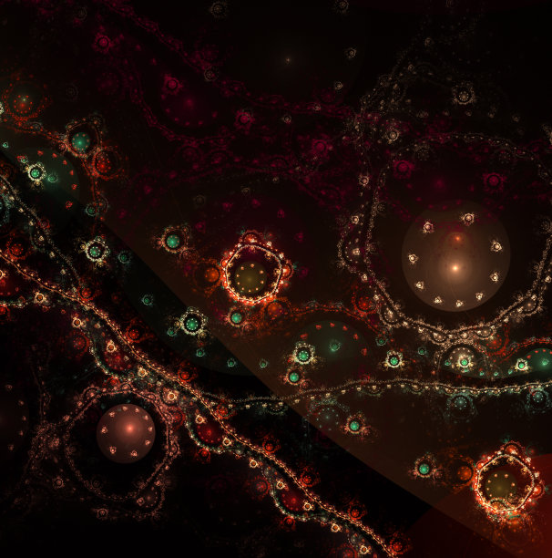 分形珠宝-抽象计算机生成图像。抽象超现实的魔法机器。装饰图形元素的背景神秘和深奥的主题数字艺术:优雅的珠子。图片下载