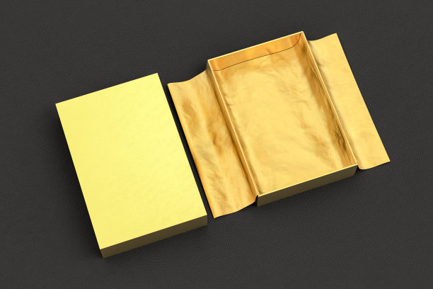 礼盒模型与展开包装纸图片下载