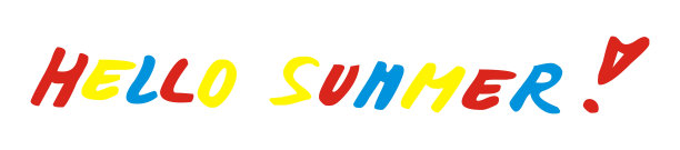 你好，夏天，字母，矢量图标。的概念。孤立的对象。图片下载