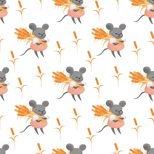 小鼠标无缝图案图片下载