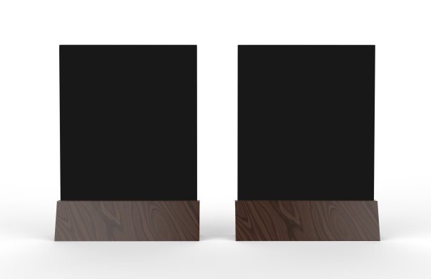 空白桌子帐篷模型模板在孤立的白色背景，代表丙烯酸帐篷卡用于菜单栏和餐厅，3d插图图片下载