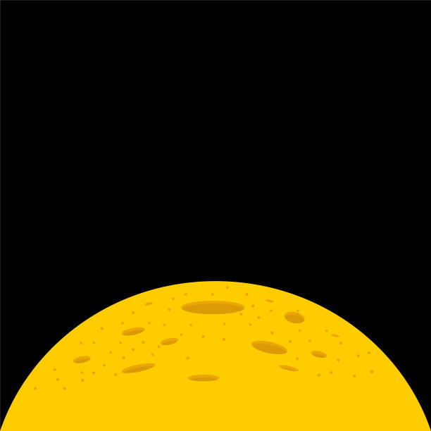 月球表面的风景。地球在太空中。矢量插图。素材图片