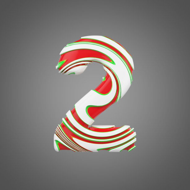 节日字母表2。薄荷糖拐杖做成的圣诞字体。3 d渲染。图片下载