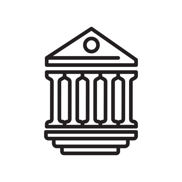 白色背景上的希腊图标矢量标志图片下载